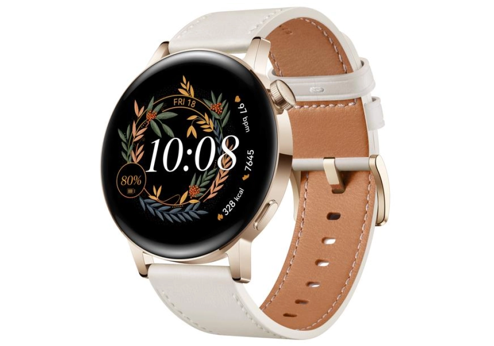 Huawei Watch GT3 42 mm (Leather Strap Gold)