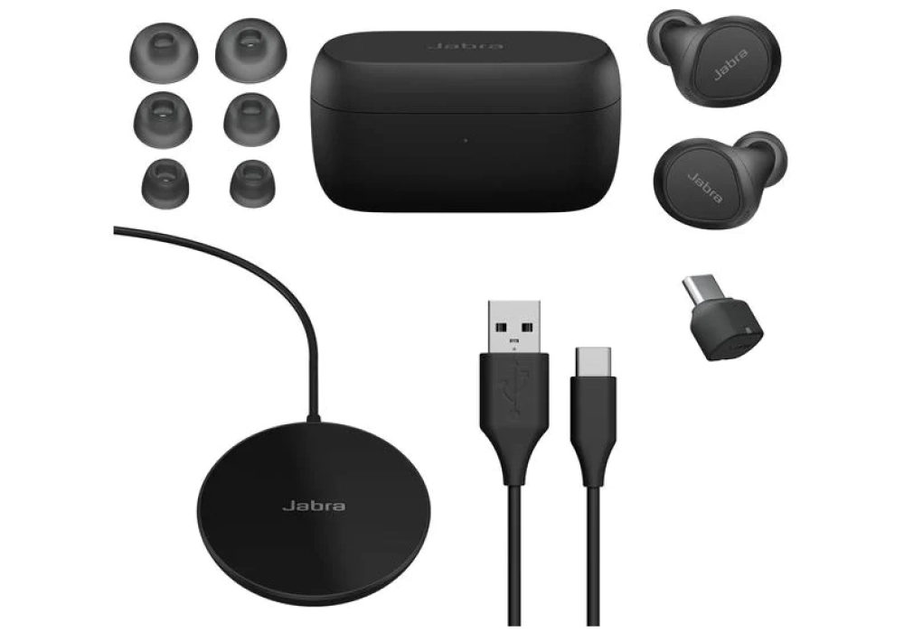 Jabra Evolve2 Buds MS + pad de chargement, USB-C
