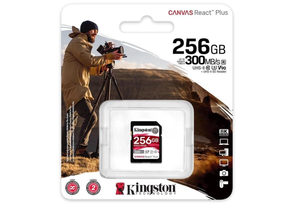 Kingston Canvas React Plus SDHC - 256 GB