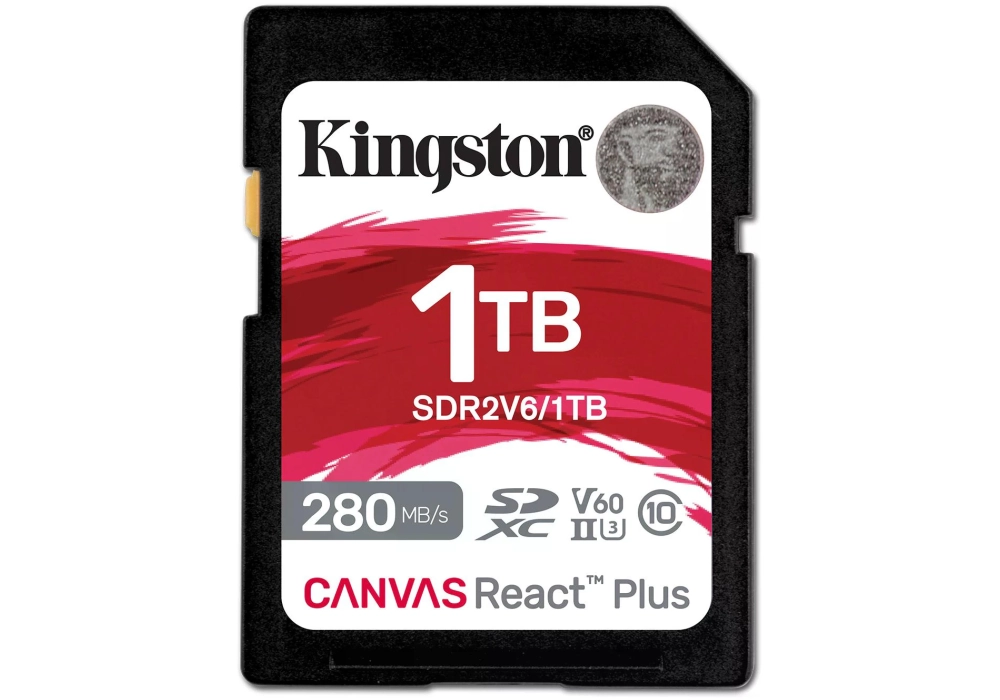 Kingston Carte SDXC Canvas React Plus V60 1000 GB