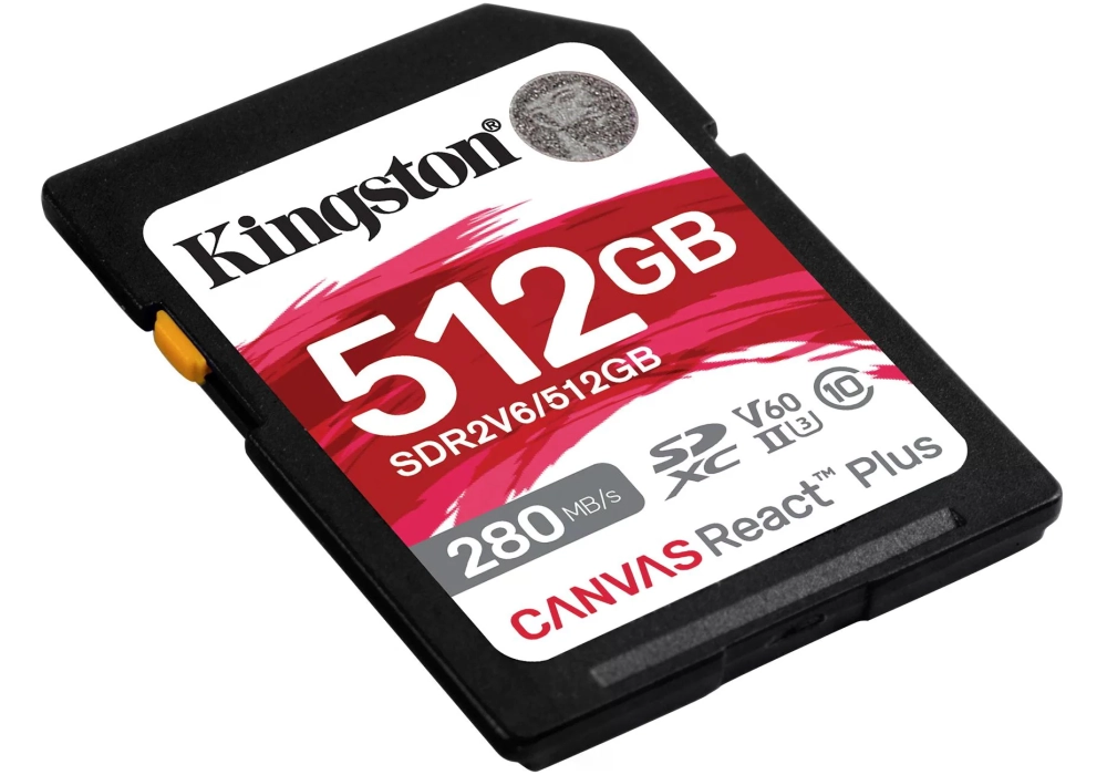 Kingston Carte SDXC Canvas React Plus V60 512 GB