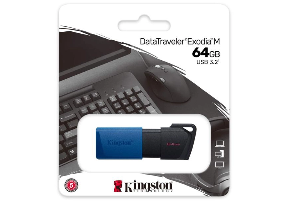 Kingston DataTraveler Exodia M - 64 GB (Bleu)
