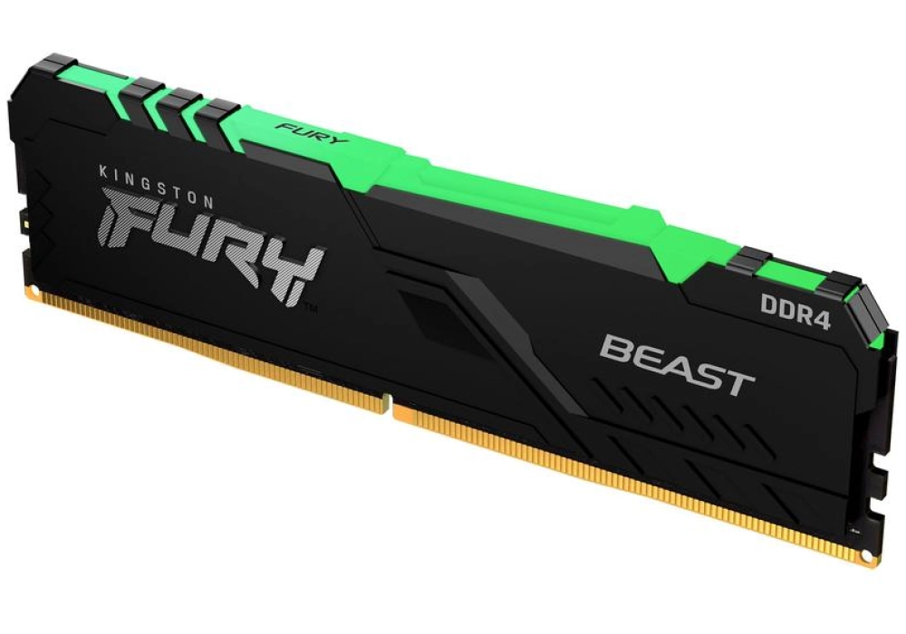 Kingston Fury Beast RGB DDR4-3200 - 16GB - Black (1Rx8)