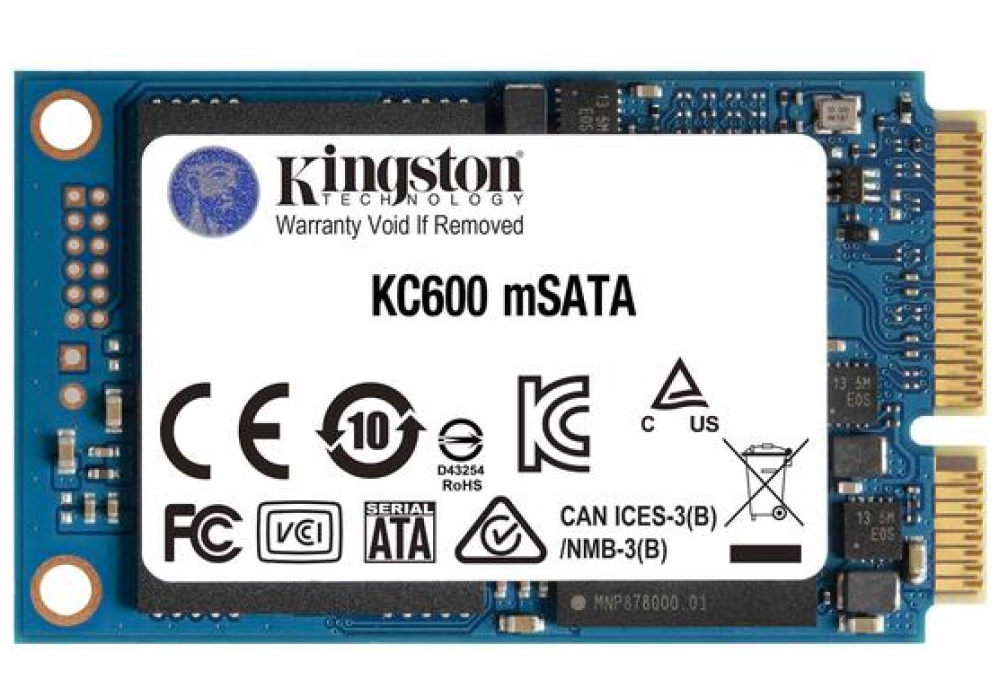 Kingston KC600 SSD mSATA - 1TB