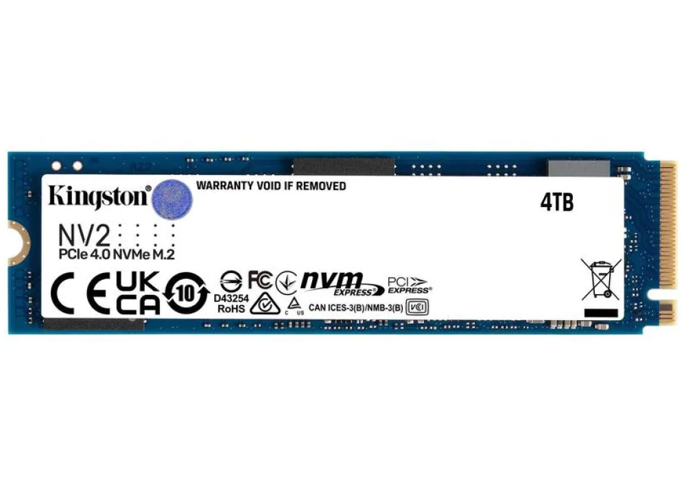 Kingston SSD NV2 M.2 2280 NVMe - 4 TB - SNV2S/4000G 