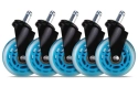 L33T Gaming Jeu de roues pour fauteuil gaming - 5x - Bleu