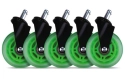 L33T Gaming Jeu de roues pour fauteuil gaming - 5x - Vert