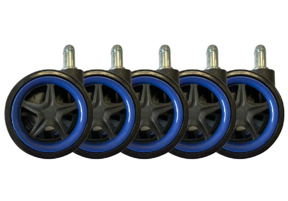 LC-Power Roulettes LC-CASTERS-DRIFT Set de 5 pièces bleu