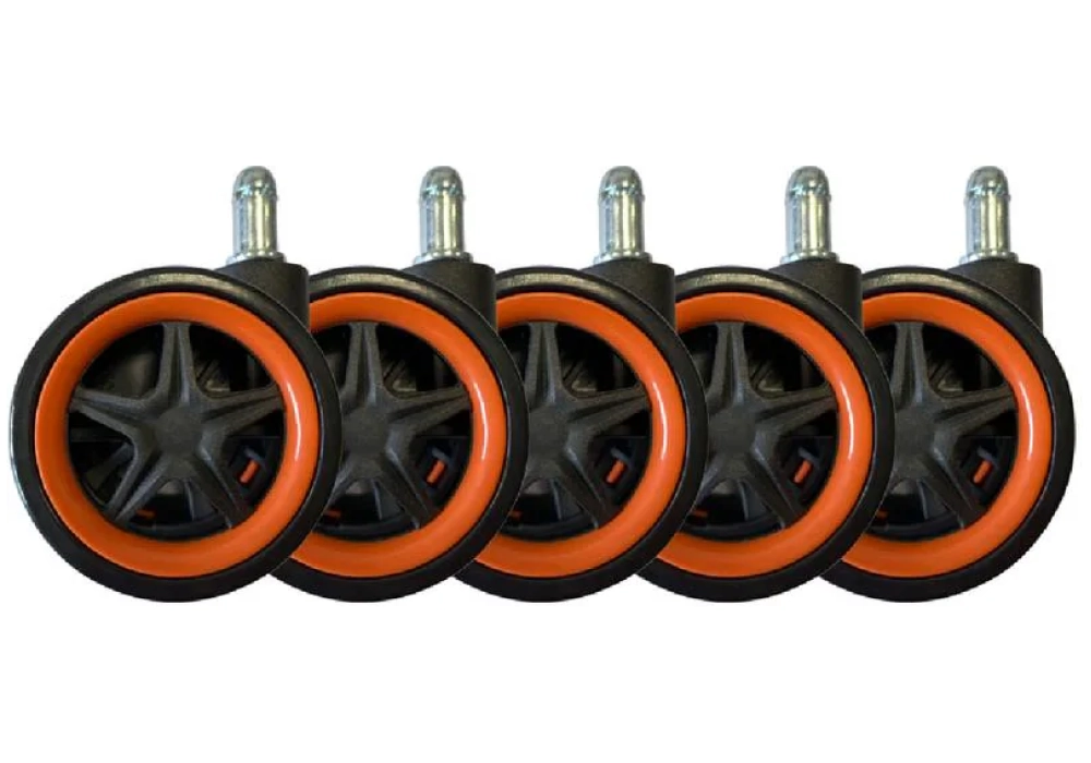 LC-Power Roulettes LC-CASTERS-DRIFT Set de 5 pièces Orange