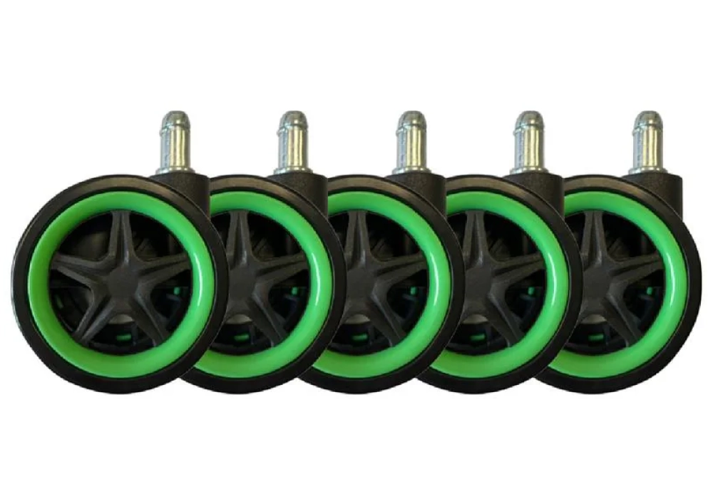 LC-Power Roulettes LC-CASTERS-DRIFT Set de 5 pièces Vert