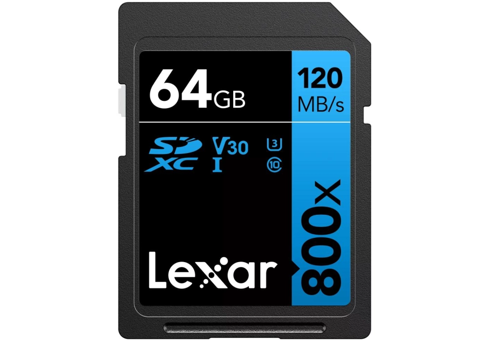 Lexar Carte SDXC High-Performance 800x BLUE Series 64 GB