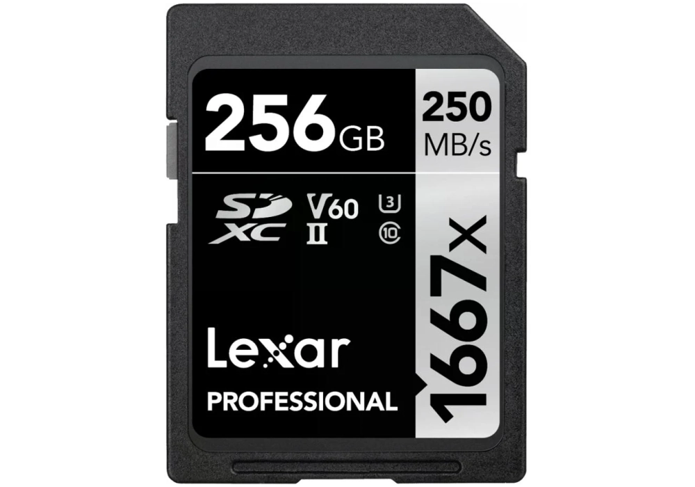 Lexar Carte SDXC Professional 1667x SILVER Serie 256 GB