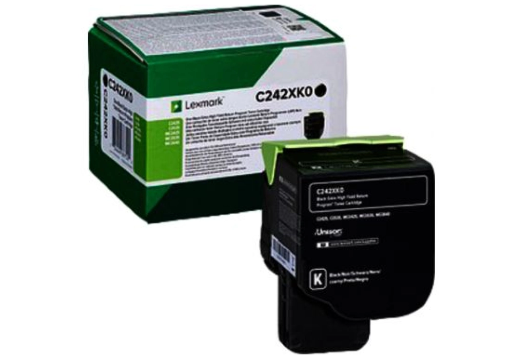 Lexmark Toner Cartridge C242XK0 - Black