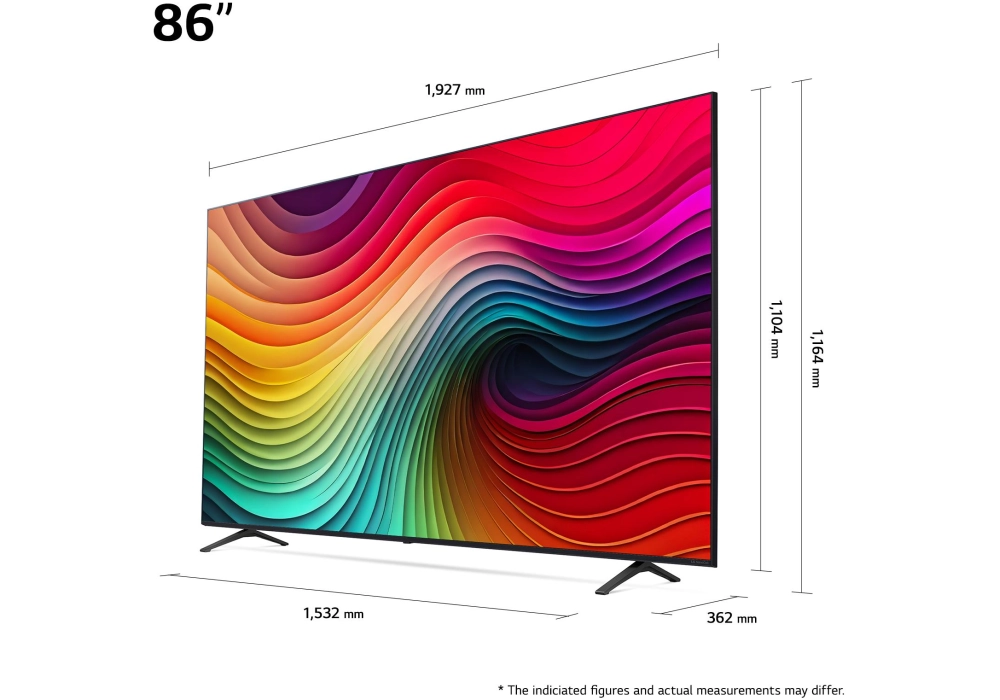 LG TV 86NANO81T6A 86", 3840 x 2160 (Ultra HD 4K), LED-LCD