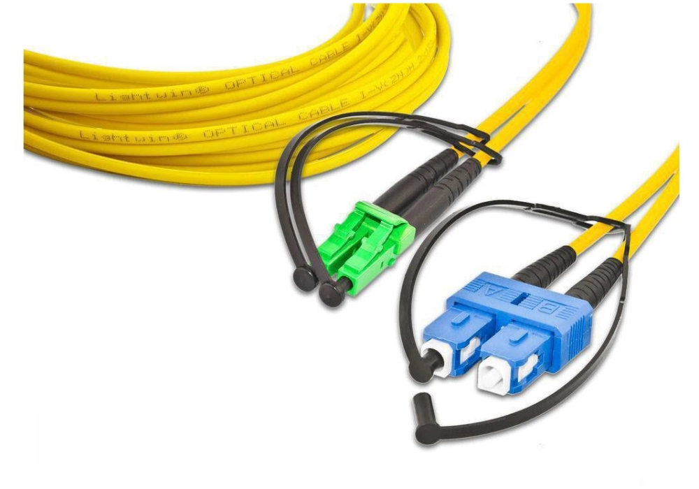 Lightwin Câble patch à fibre optique LC/APC-SC, Singlemode, Duplex, 1 m