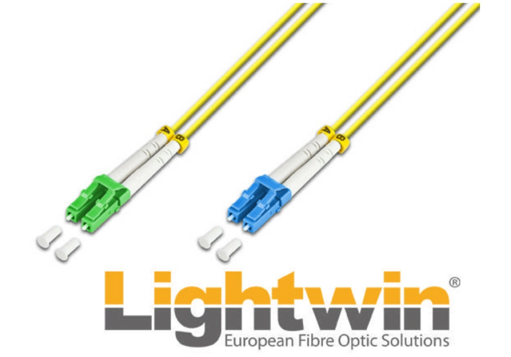 Lightwin Fibre Optic Cable Singlemode LC/APC-LC (Duplex) - 1m