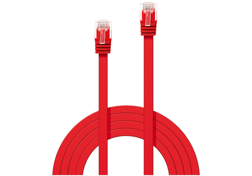 Lindy CAT6 Slim Network Cable (Red) - 0.3 m 