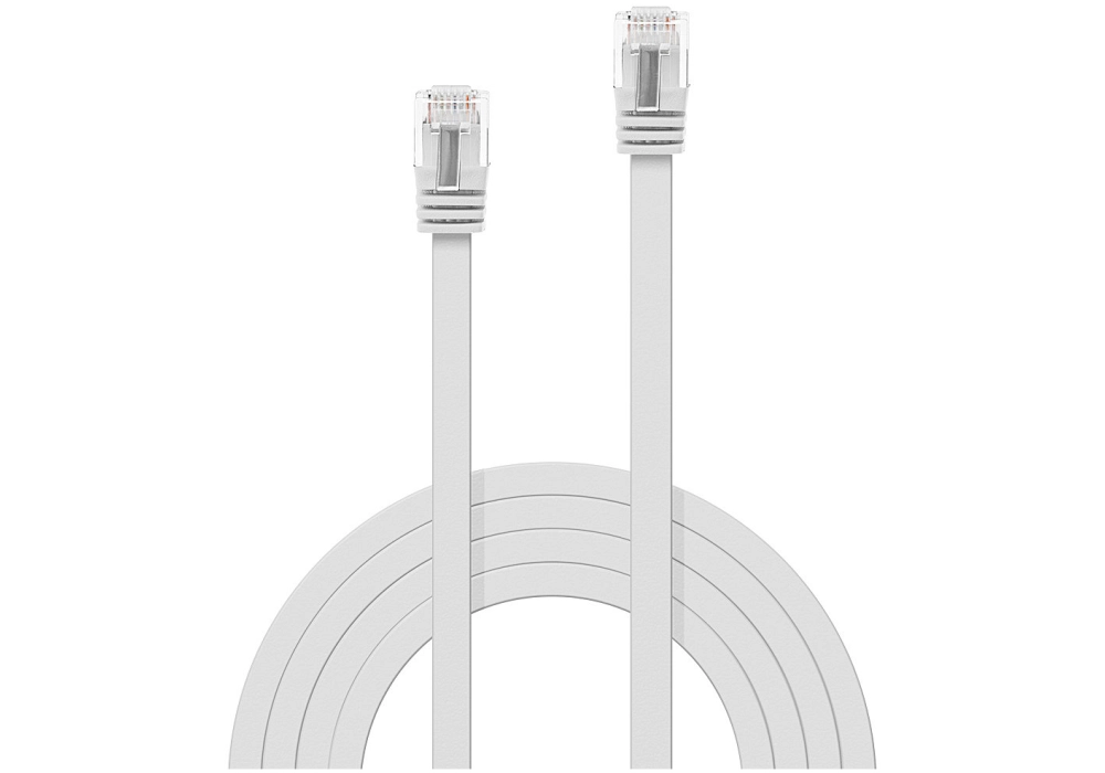 Lindy CAT6 Slim Network Cable (White) - 0.3 m 