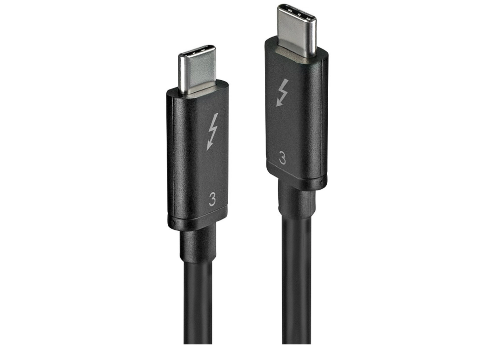 Lindy Thunderbolt 3 USB-C Cable (Black) - 0.8 m