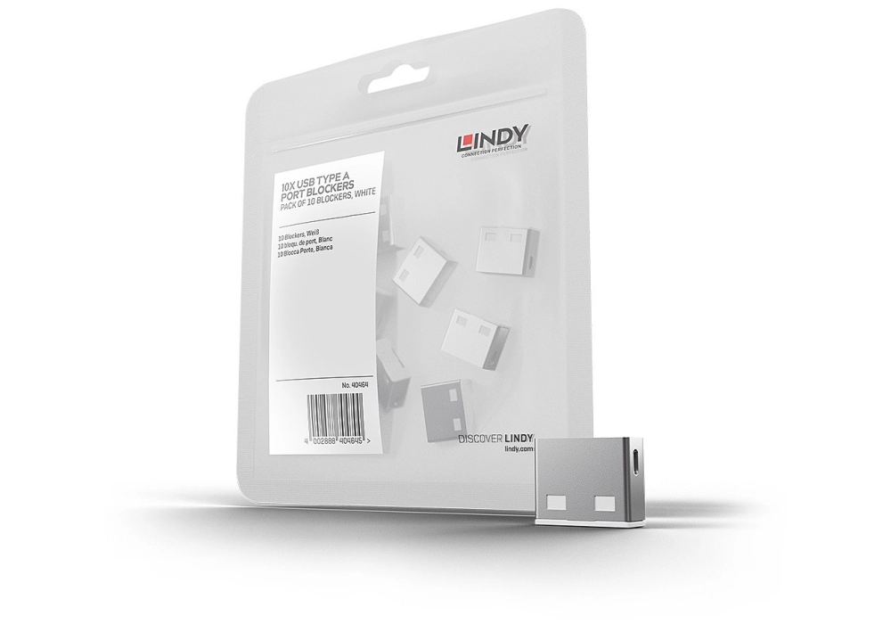 Lindy USB Port Lock - 10x (White)