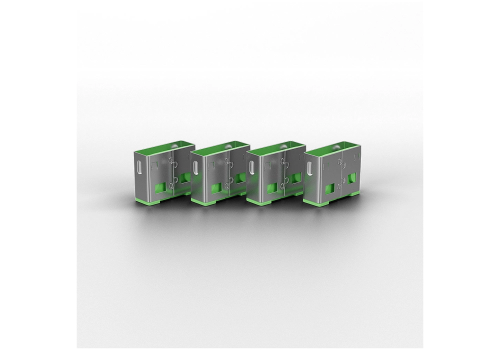 Lindy USB Port Lock - 4x - Tool Kit (Green)