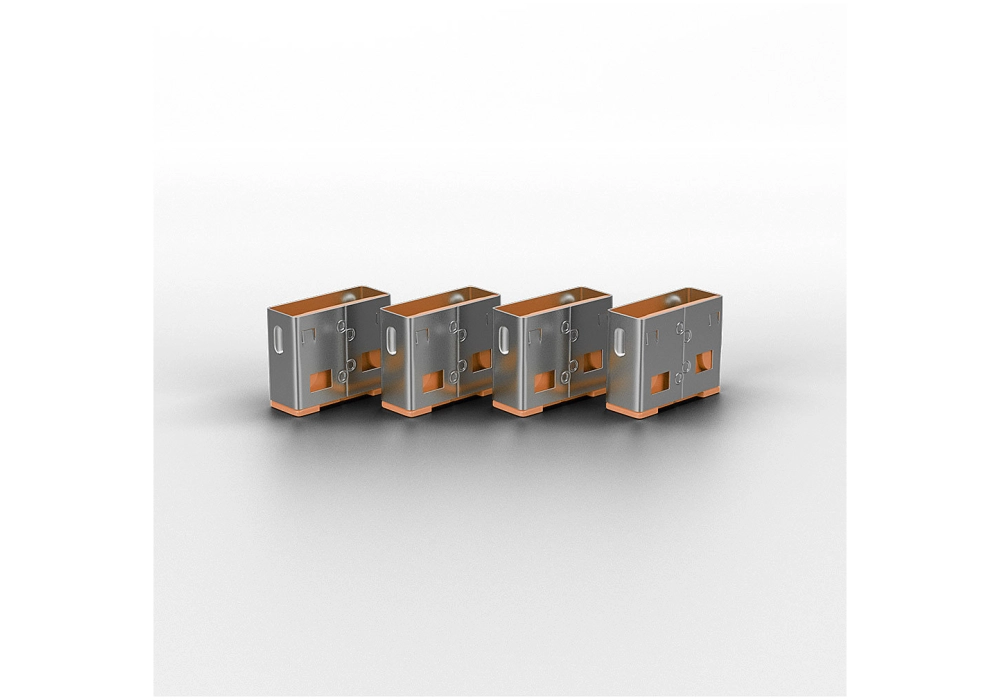 Lindy USB Port Lock - 4x - Tool Kit (Orange)