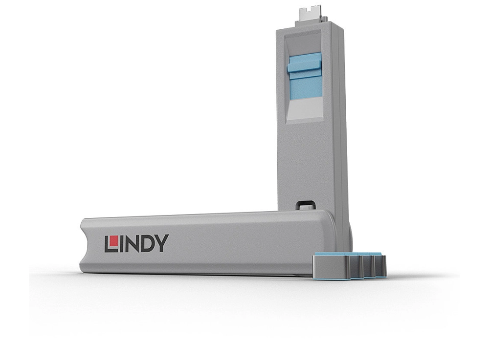 Lindy USB Type-C Port Lock - 4x - Tool Kit (Blue)