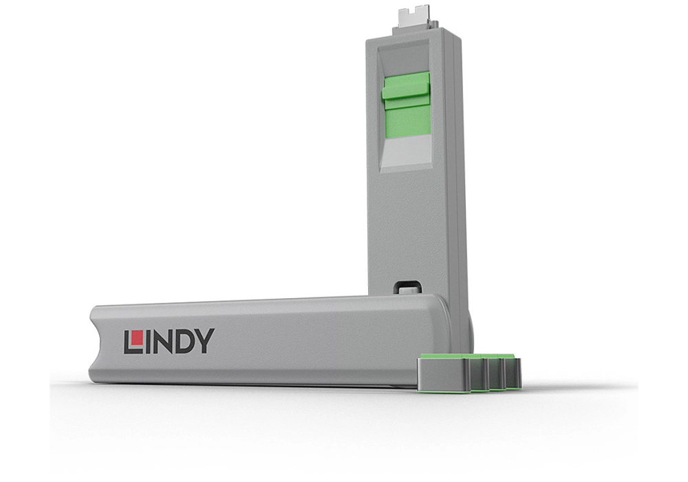 Lindy USB Type-C Port Lock - 4x - Tool Kit (Green)