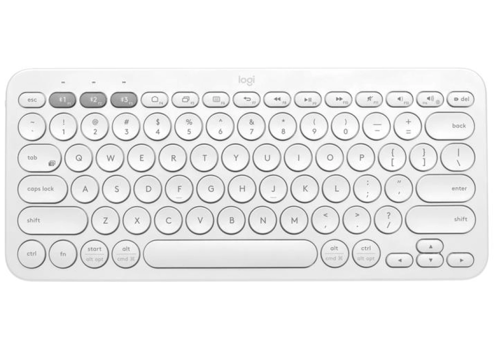 Logitech K380 Multi-Device Bluetooth Keyboard (White) - CH Layout