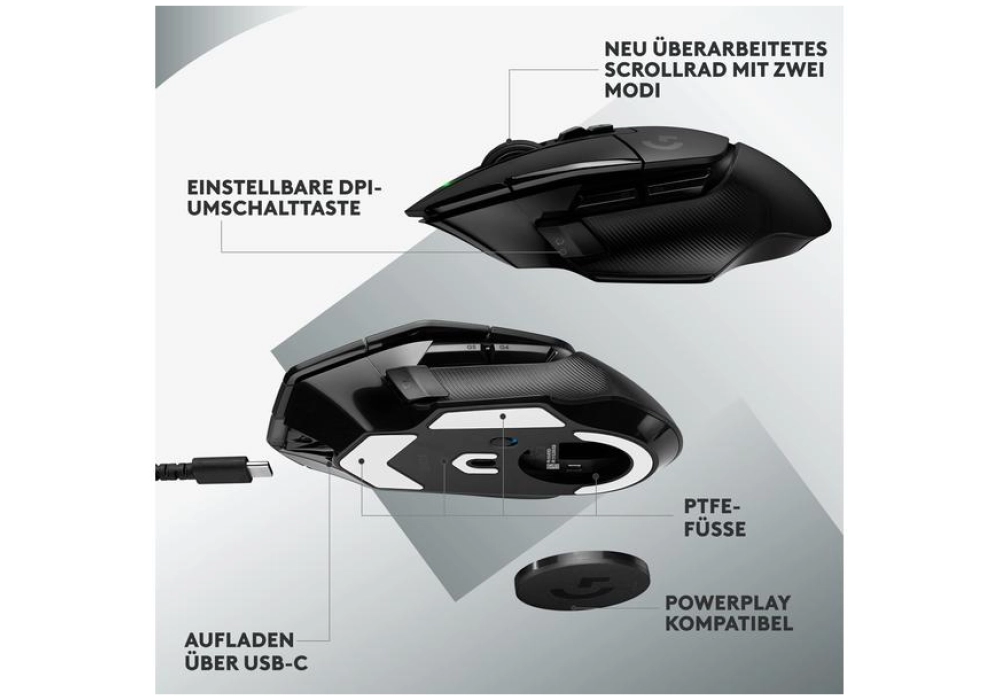 Logitech Mouse G502 X Lightspeed (Noir)