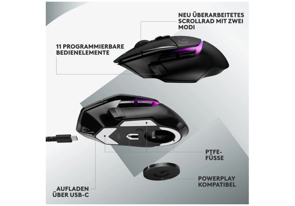 Logitech Mouse G502 X Plus (Noir)