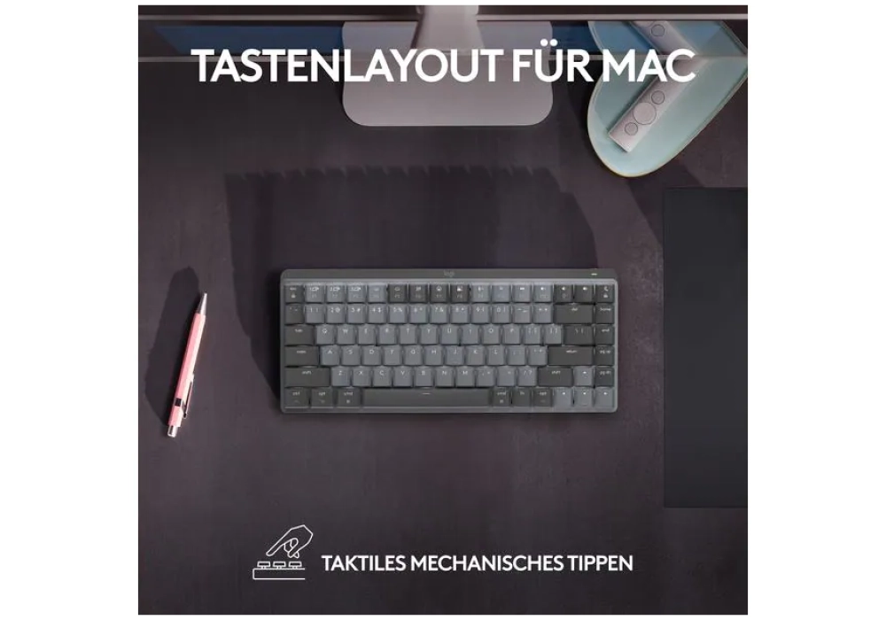 Logitech Pour Clavier Mécanique Sans Fil Mac MX Mini Argenté