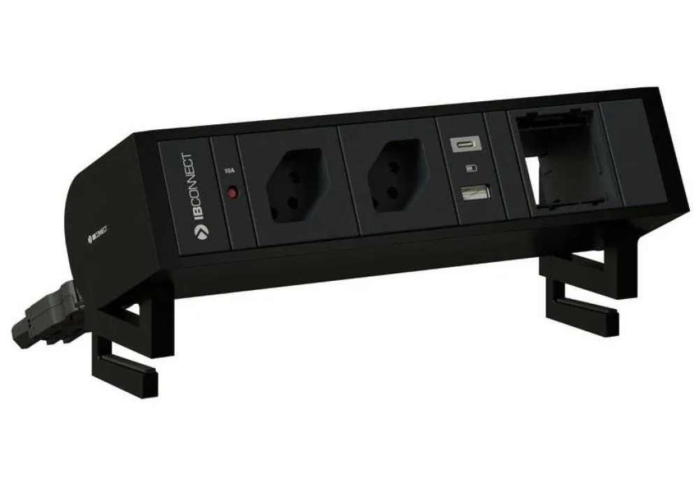 Max Hauri SUPRA 2x T13, USB-A/C, module vide Noir