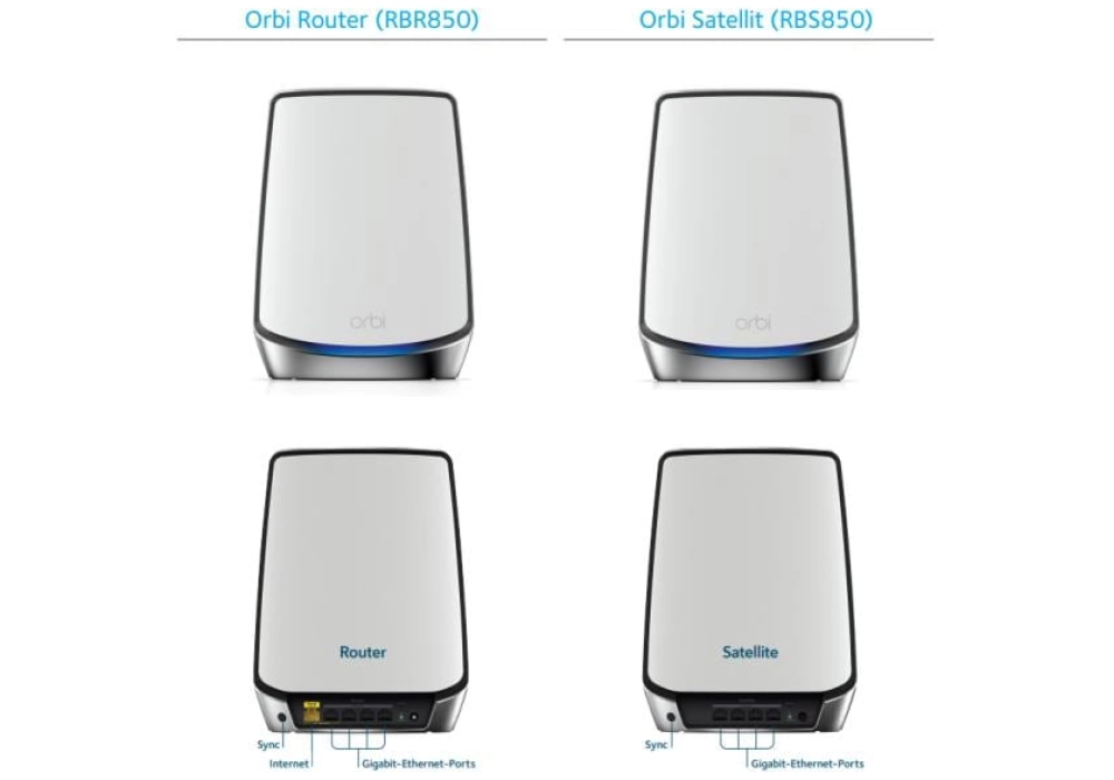 Netgear Système à mailles Orbi WiFi-6-System RBK852-100EUS - Set de 2