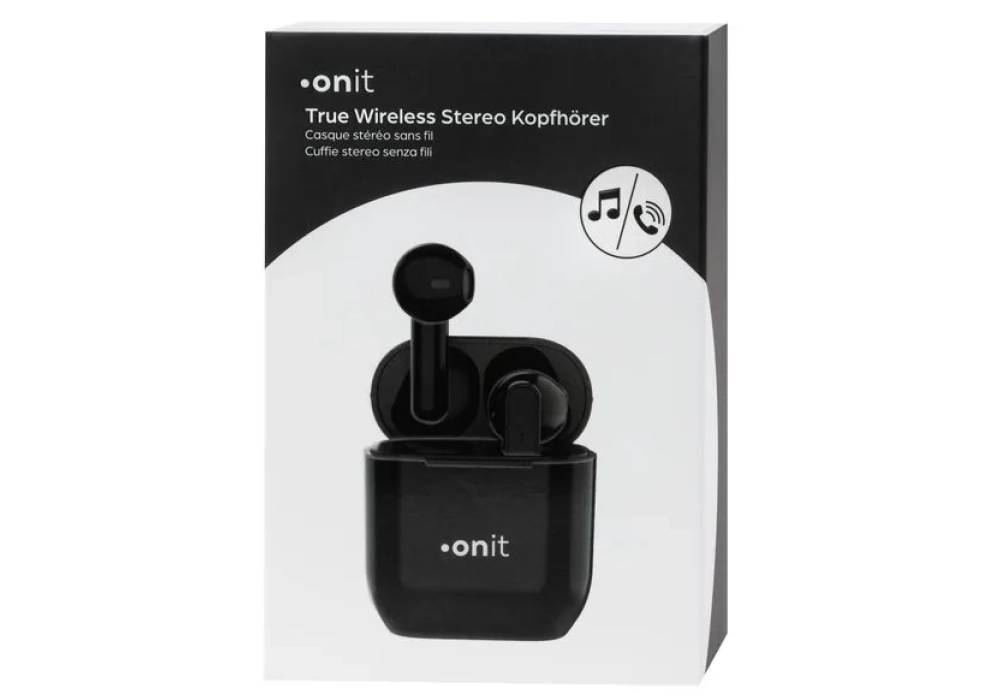 onit Écouteurs True Wireless In-Ear Entry Noir