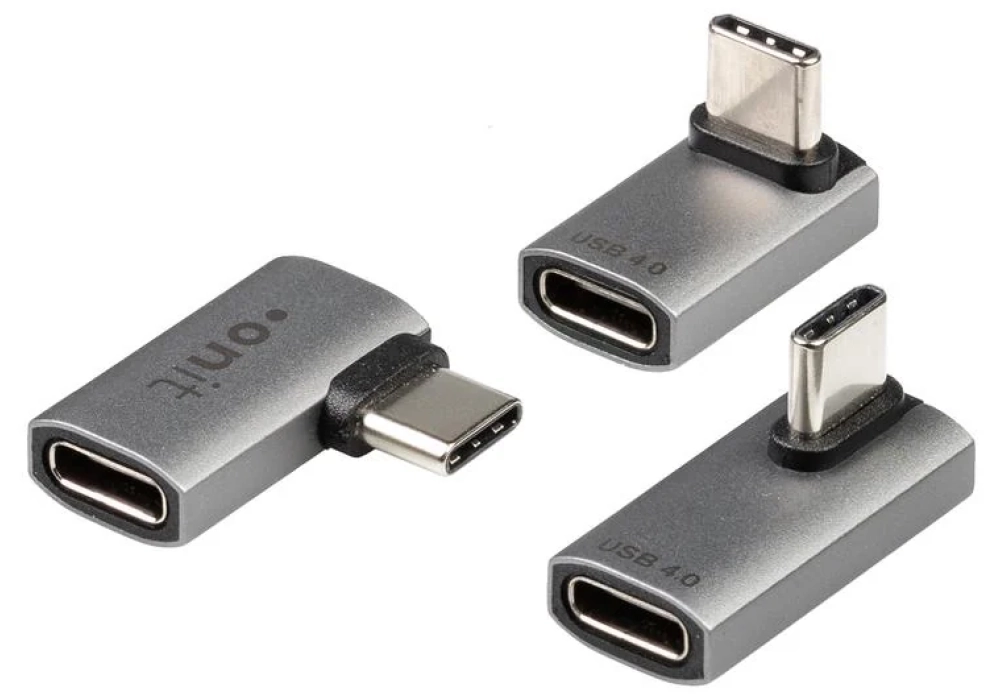 onit Adaptateur coudé Connecteur USB C - USB C,  3 pièces
