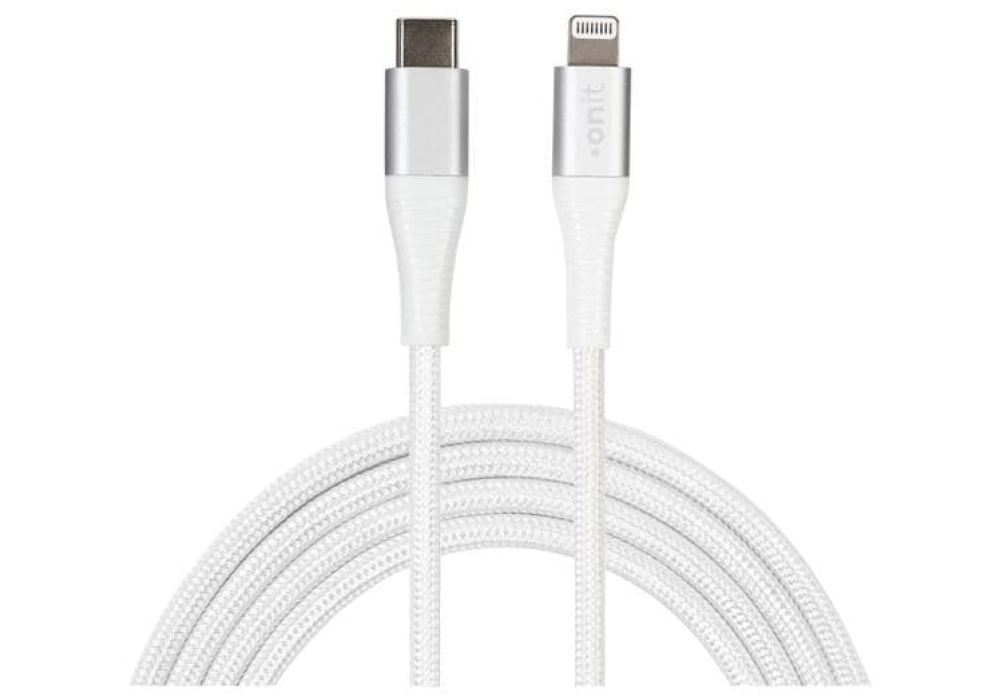 onit Câble USB 2.0 MFi USB C - Lightning 2 m, Blanc