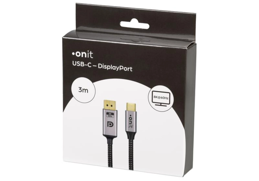 onit Câble USB type C - DisplayPort, 3 m