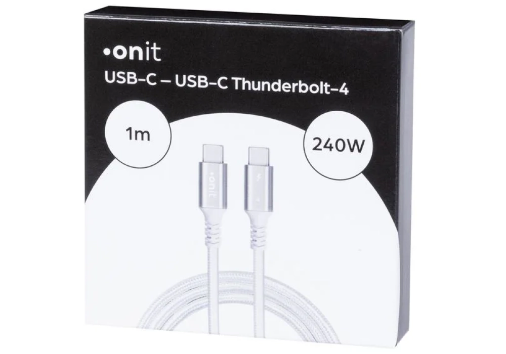 onit Cavo Thunderbolt 4 USB C - USB C 1 m, Blanc