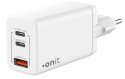 onit Chargeur mural USB Trial QC4+ 65 W GaN Blanc