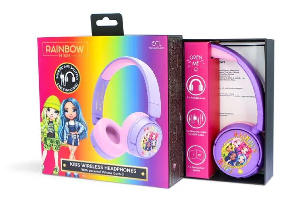 OTL Casques extra-auriculaires Rainbow High Rose; Violet