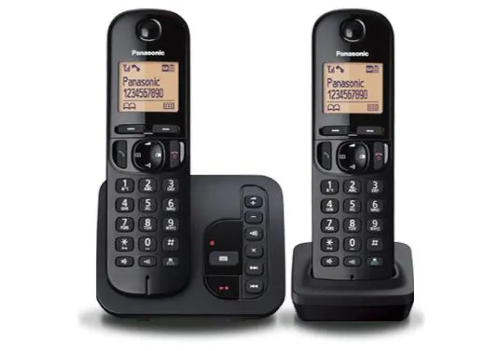 Panasonic Téléphone sans fil KX-TGC222SLB Noir
