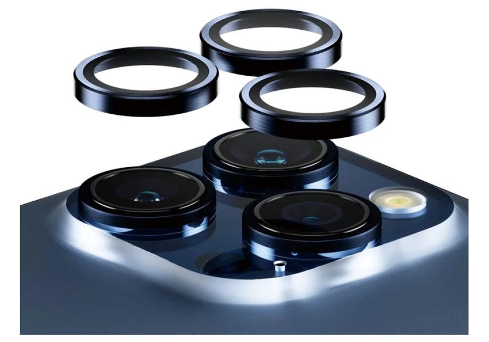 Panzerglass Lens Protector Rings HOOPS iPhone 15 Pro / 15 Pro Max Bleu