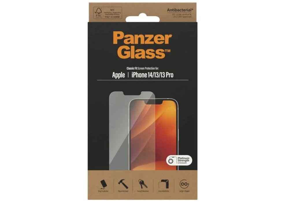 Panzerglass Protection d’écran Classic Fit iPhone 13/13 Pro/14