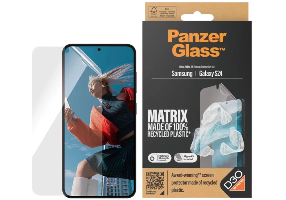 Panzerglass Protection d’écran Ultra Wide Fit D3O PET Galaxy S24