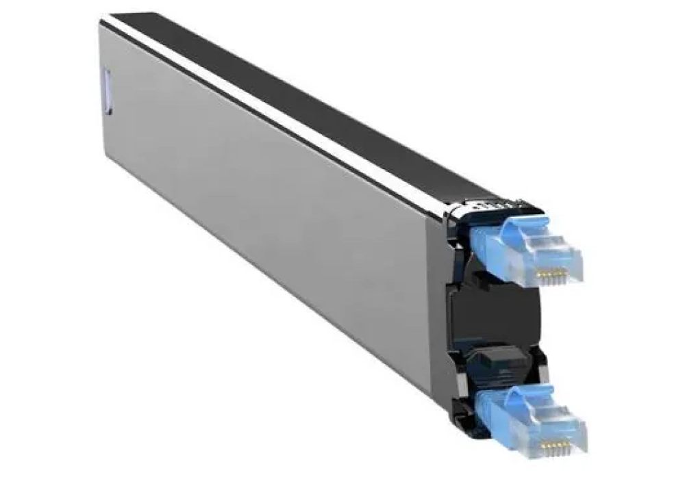 Patchbox Cassette Câble patch slim 365 Cat 6A, STP, 0.8 m, Bleu