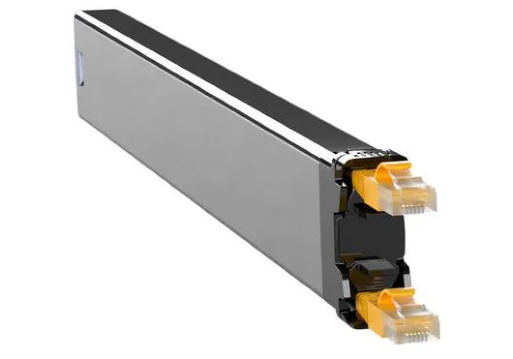 Patchbox Cassette Câble patch slim 365 Cat 6A, STP, 0.8 m, Jaune