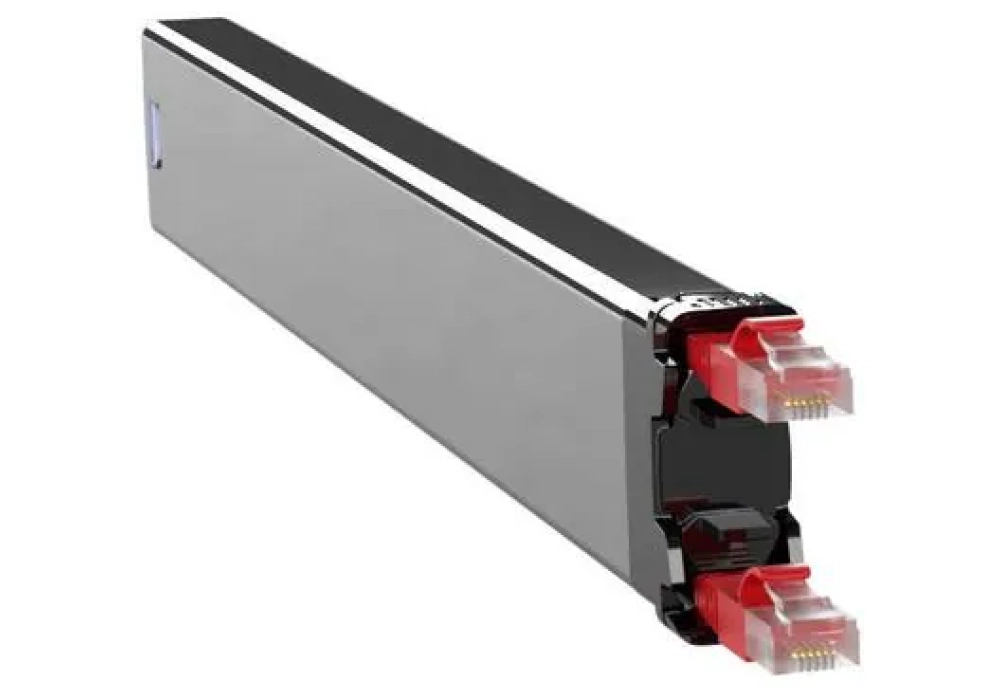 Patchbox Cassette Câble patch slim 365 Cat 6A, STP, 0.8 m, Rouge