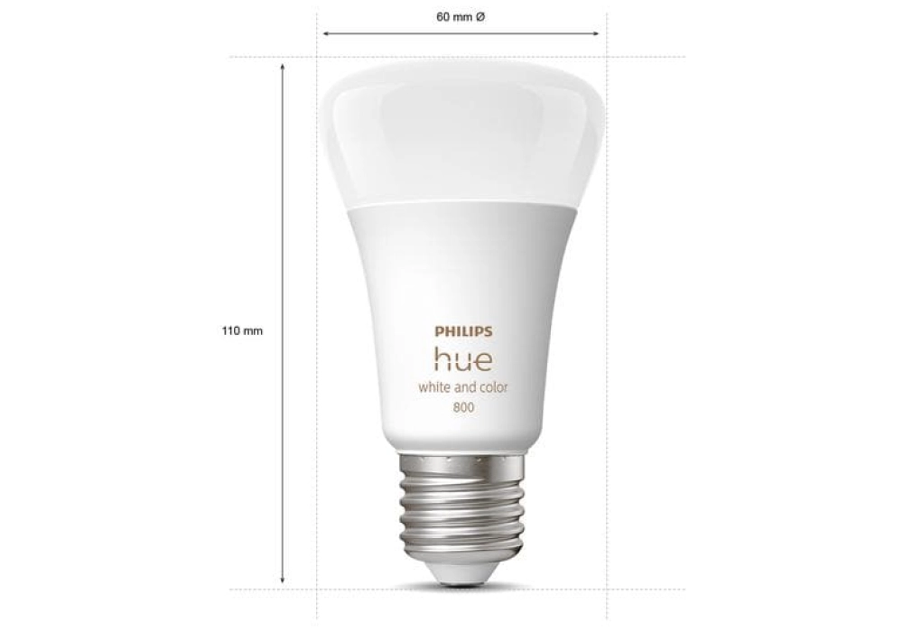 Philips Hue Ampoule White & Color Ambiance, E27, 2 pièces, BT