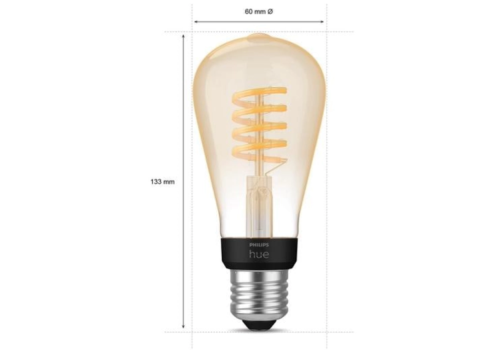 Philips Hue Ampoule White Ambiance, E27, Filament, Edison, BT